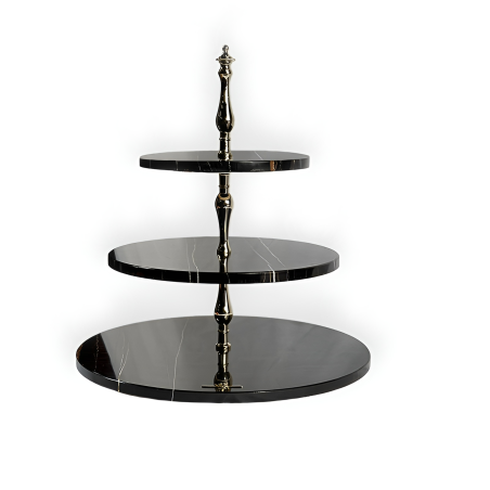 ALZATINA IN MARMO-24K GOLD PLATED