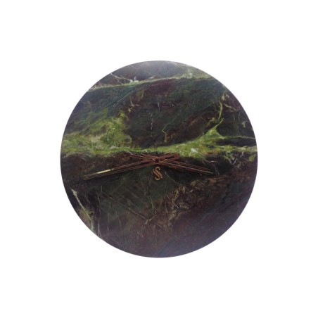 OROLOGIO DA PARETE IN MARMO VERDE BORGOGNA