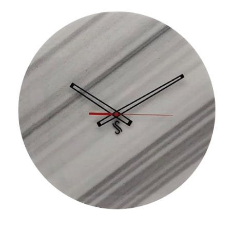 OROLOGIO DA PARETE IN MARMO STRIATO OLIMPICO