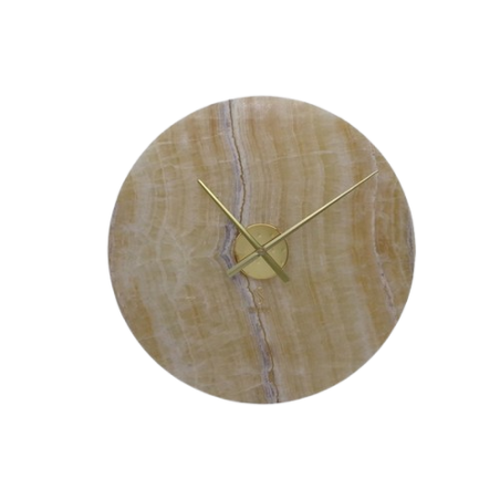 OROLOGIO DA PARETE IN ONICE MIELE