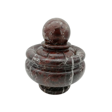 FONTANA DA INTERNI ED ESTERNI IN MARMO CON SFERA IN ROSSO LEVANTO