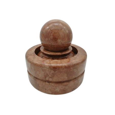 FONTANA DA INTERNI ED ESTERNI IN MARMO ROSSO FONTANA CON SFERA