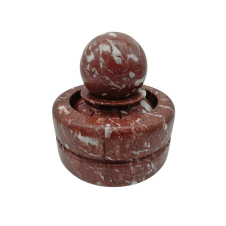 FONTANA DA INTERNI ED ESTERNI IN MARMO ROSSO IN FRANCIA CON SFERA