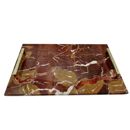 VASSOIO IN MARMO DIASPRO ROSSO