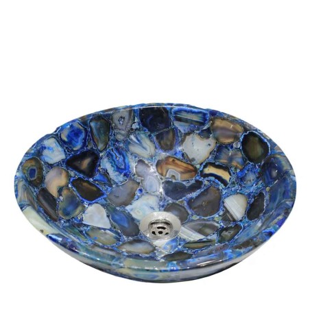 LAVABO IN AGATA BLU NATURALE