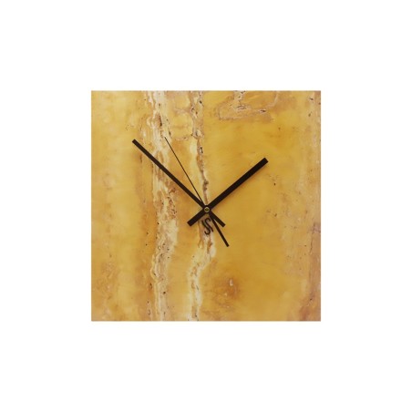 OROLOGIO DA PARETE IN TRAVERTINO GIALLO