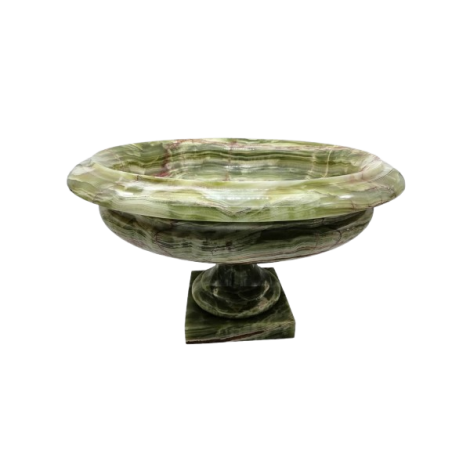 PORTAFRUTTA MEDICEO CON BASE IN ONICE VERDE