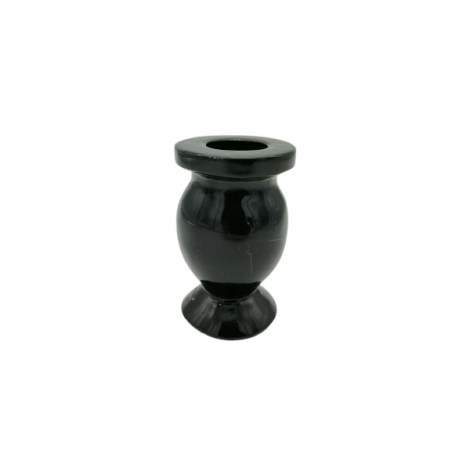 PORTACANDELA IN MARMO NERO