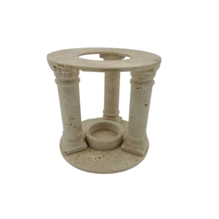 PORTACANDELA IN TRAVERTINO