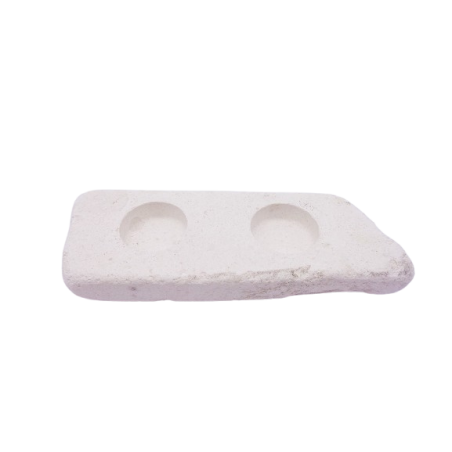 PORTACANDELA DOPPIO TRAVERTINO