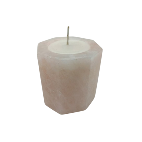 PORTACANDELA IN ONICE ROSA