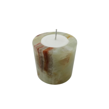 PORTACANDELA IN ONICE VERDE