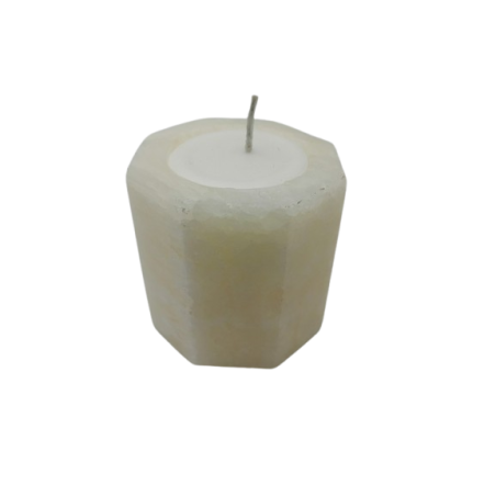 PORTACANDELA IN ONICE BIANCO