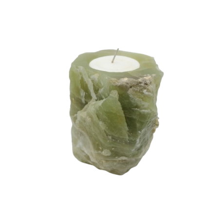 PORTACANDELA IN ONICE VERDE