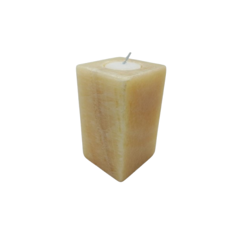 PORTACANDELA IN ONICE ARANCIO