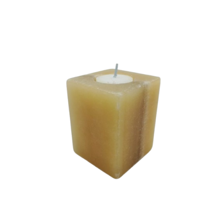 PORTACANDELA IN ONICE ARANCIO