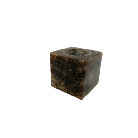 PORTACANDELA IN ONICE CIOCCOLATO