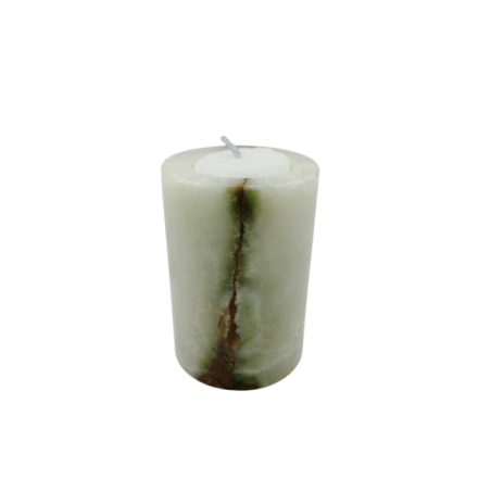 PORTACANDELA IN ONICE VERDE