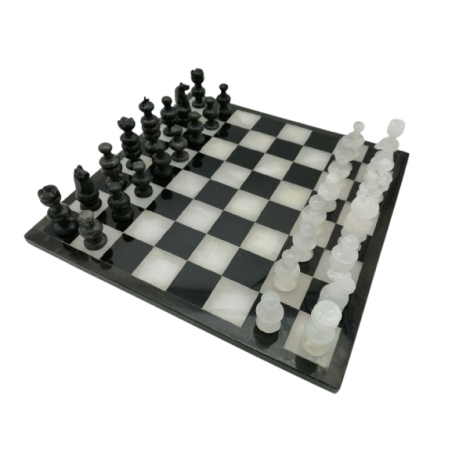 SCACCHIERA IN MARMO E ONICE BIANCO