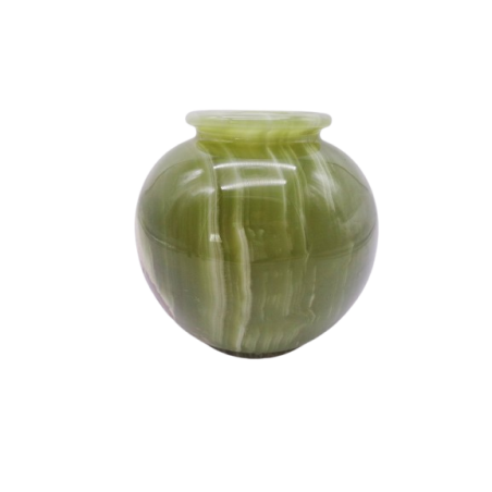 VASO BOMBATO IN ONICE VERDE