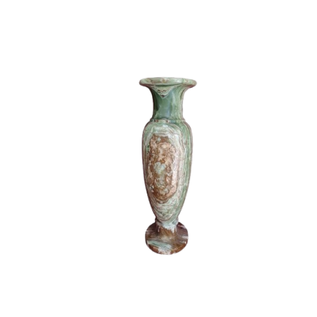 VASO AD ANFORA IN ONICE VERDE