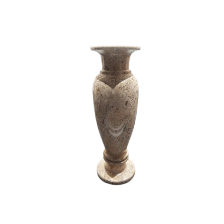 VASO AD ANFORA IN PIETRA FOSSILE