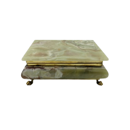 PORTAGIOIE IN ONICE VERDE RETTANGOLARE CON PIEDI