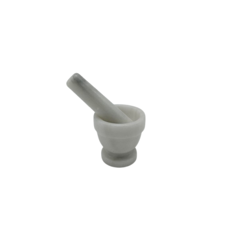 MORTAIO IN MARMO PASHA WHITE CON PESTELLO