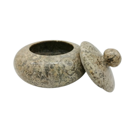 PORTA CARAMELLE IN PIETRA FOSSILE