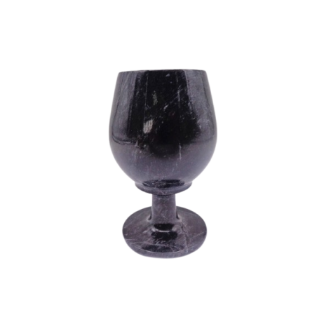 BICCHIERE IN MARMO NERO MARQUINIA
