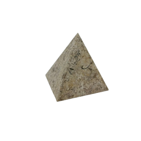 PIRAMIDE IN PIETRA FOSSILE