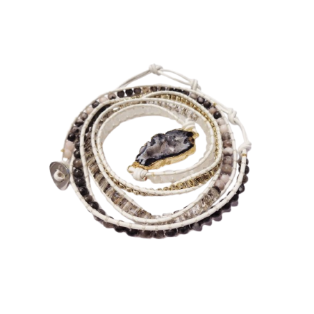 BRACCIALE LUNGO CON AGATA NERA