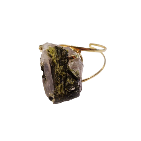 BRACCIALE IN QUARZO CON EPIDOTO