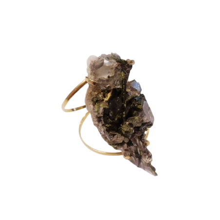 BRACCIALE IN QUARZO CON EPIDOTO