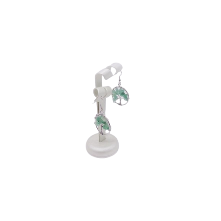 ORECCHINI ALBERO DELLA VITA IN AGATA VERDE