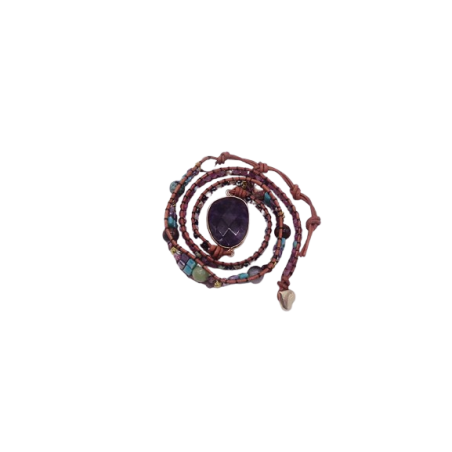 BRACCIALE LUNGO CON PIETRA AMETISTA