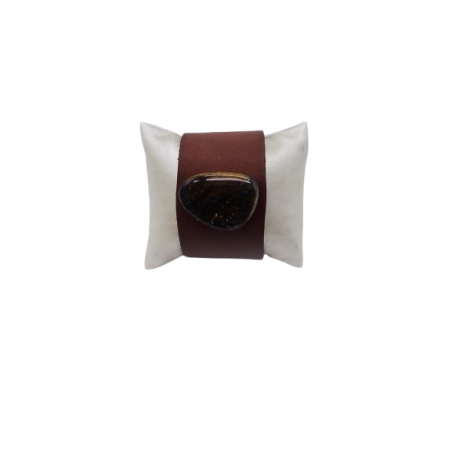 BRACCIALE PELLE E OCCHIO DI TIGRE