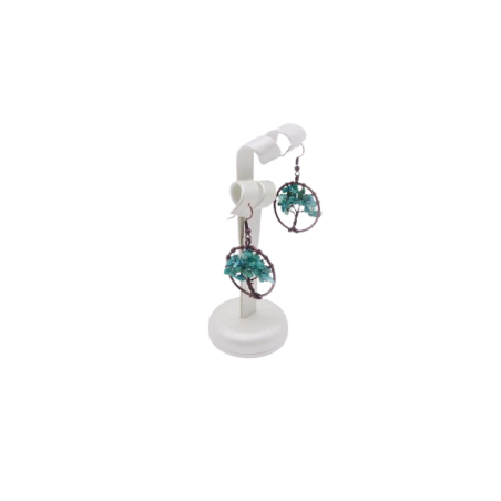 ORECCHINI ALBERO DELLA VITA IN AMAZZONITE