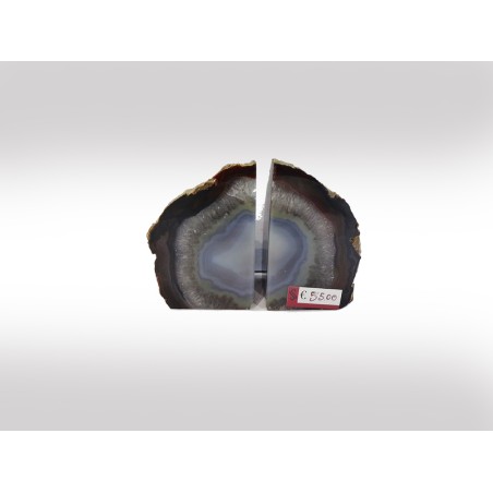 COPPIA DI GEODI FERMALIBRI IN AGATA