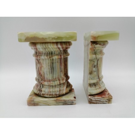 FERMALIBRO SINGOLO A COLONNA ROMANA LISCIA IN ONICE