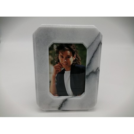 0213P 403  PORTAFOTO IN MARMO BIANCO IBIZA