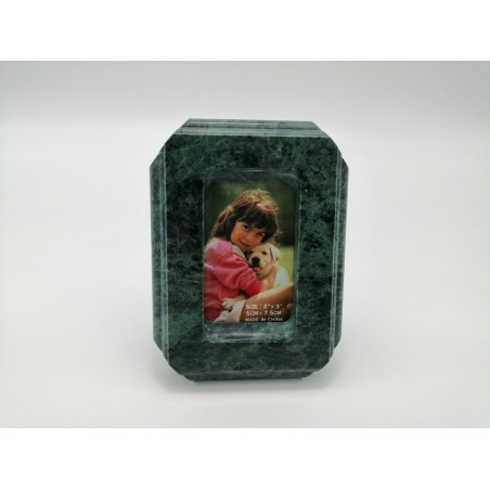 0214A 403  PORTAFOTO IN MARMO VERDE