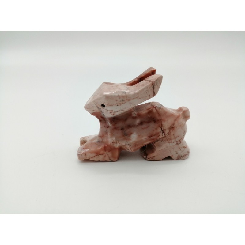 0396E 204  CONIGLIO IN MARMO ROSSO PREZIOSO