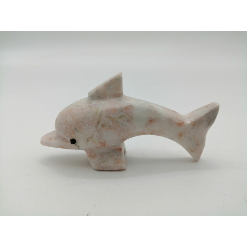 0432E 204  DELFINO IN MARMO ROSA