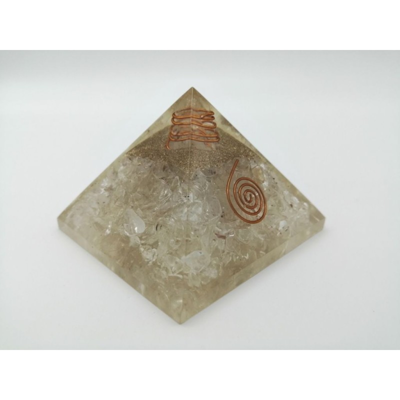 0479CK084 11  PIRAMIDE ORGONICA QUARZO BIANCO