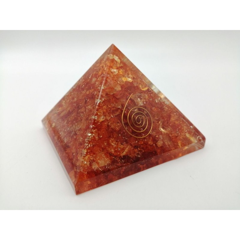 0479CK084 16  PIRAMIDE ORGONICA ONICE ARANCIO