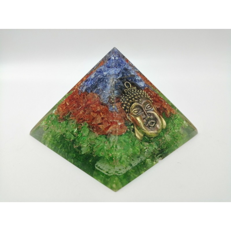 0481CK084 3  PIRAMIDE  MIX CHAKRA BUDDHA