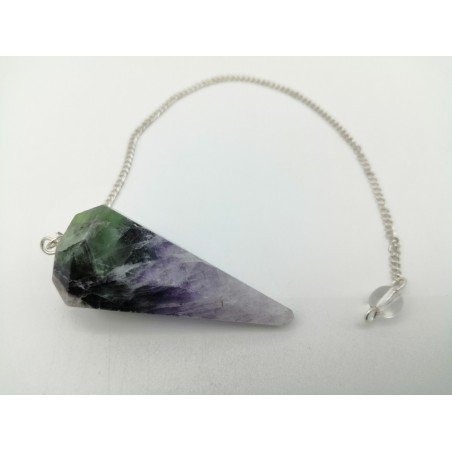 0499CK084 11  PENDULUM  CHAKRA FLUORITE VIOLA