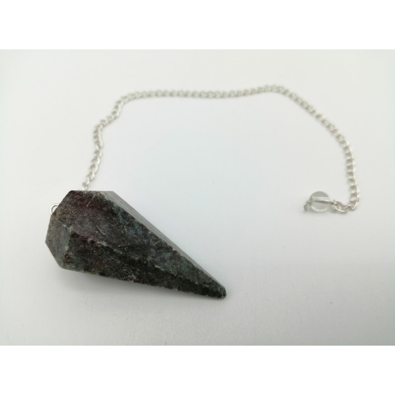 0499CK084 15  PENDULUM  CHAKRA RUBY ZOISITE