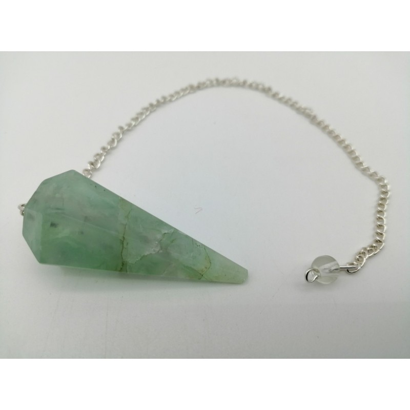 0499CK084 16  PENDULUM  CHAKRA FLUORITE VERDE